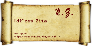 Mézes Zita névjegykártya